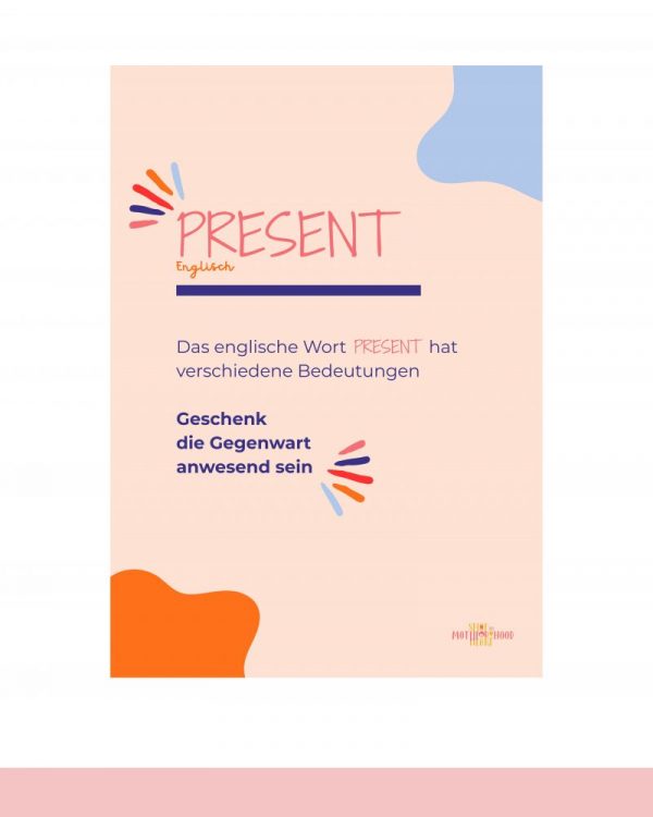 Poster PRESENT rosa
