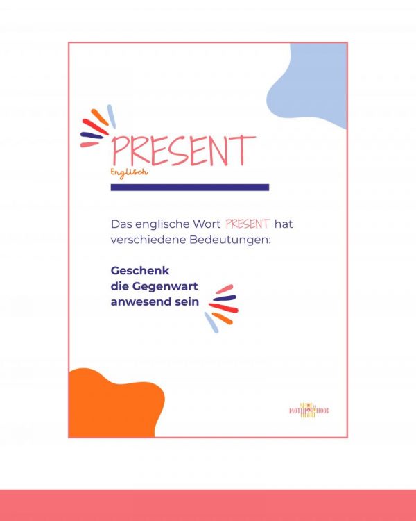 Poster PRESENT weiß