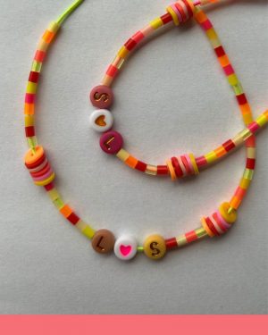 Armband INITIALEN rosa